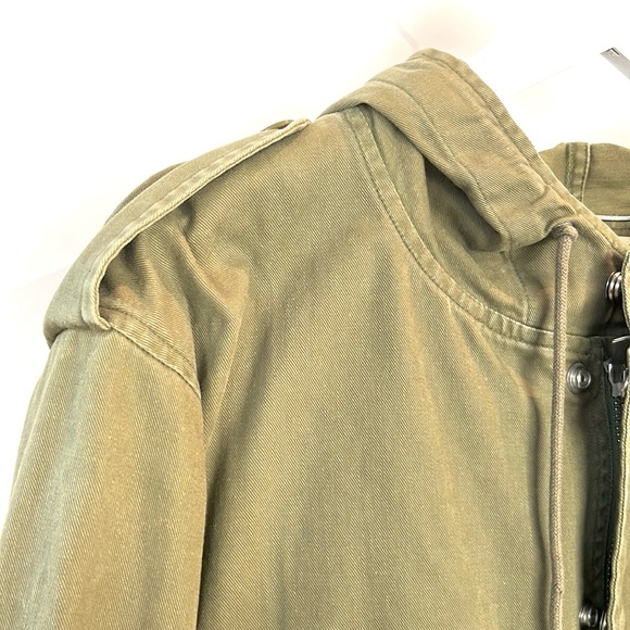 Saint Laurent SS/14 Khaki Gabardine Fishtail Military Parka - Picture 4 of 15